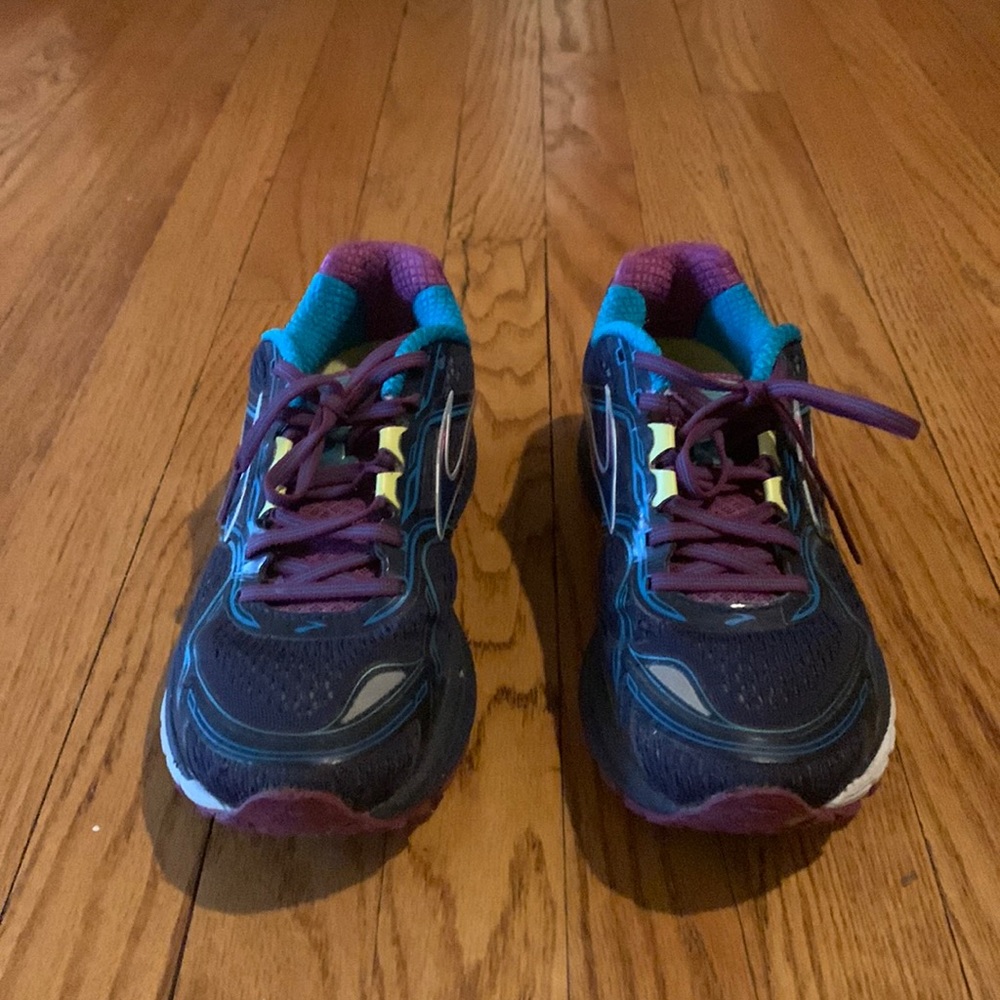 Brooks Women's Athletic Shoes Ghost- Black, Purple, Teal - Picture 2 of 4